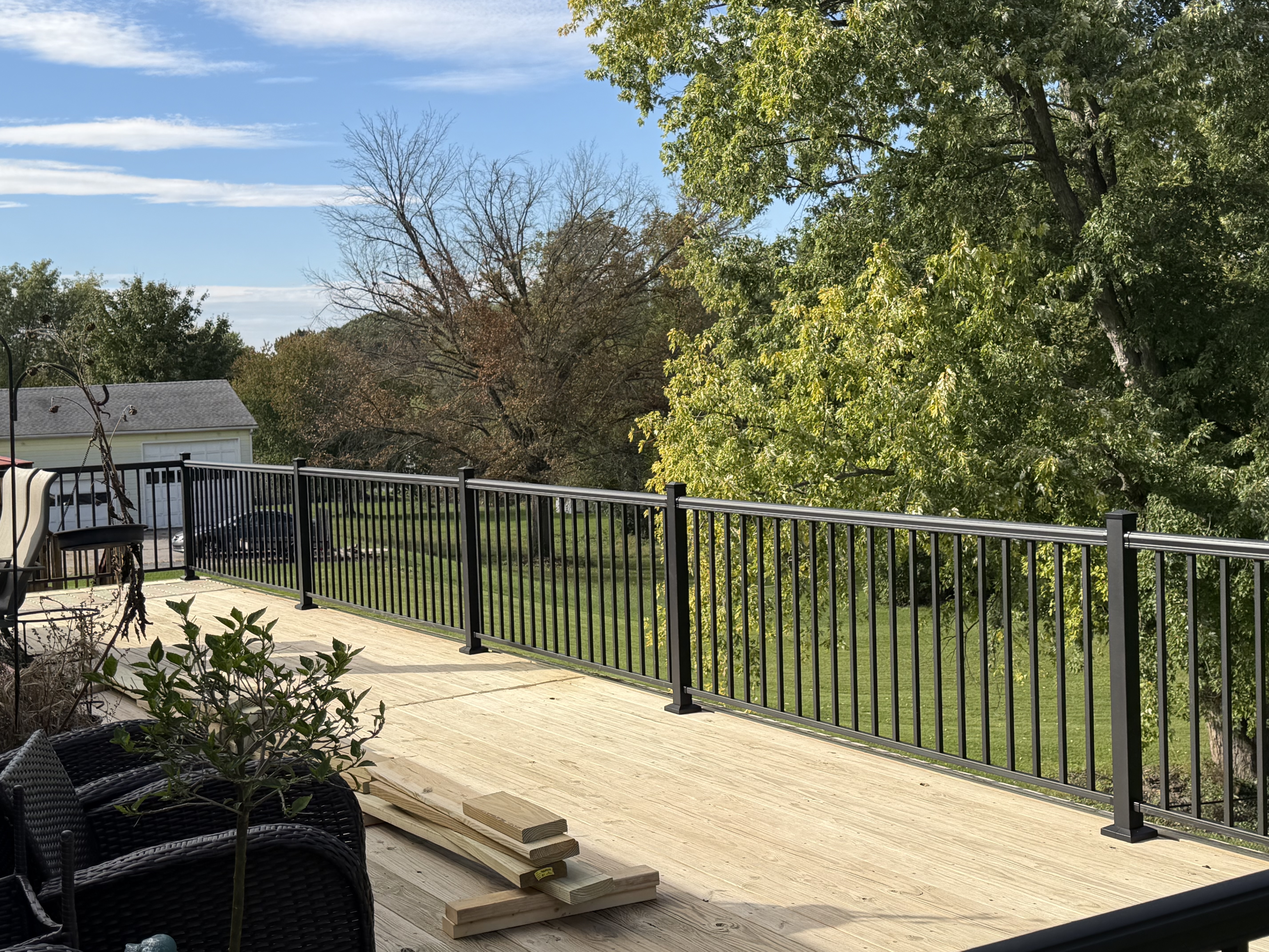 Slate Grey Azek Deck with Hybrid Railing in McSherrystown, PA