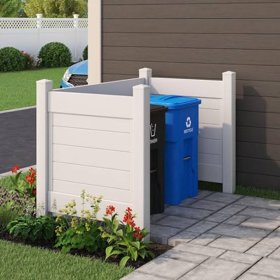 VINYL TRASH CAN ENCLOSURE