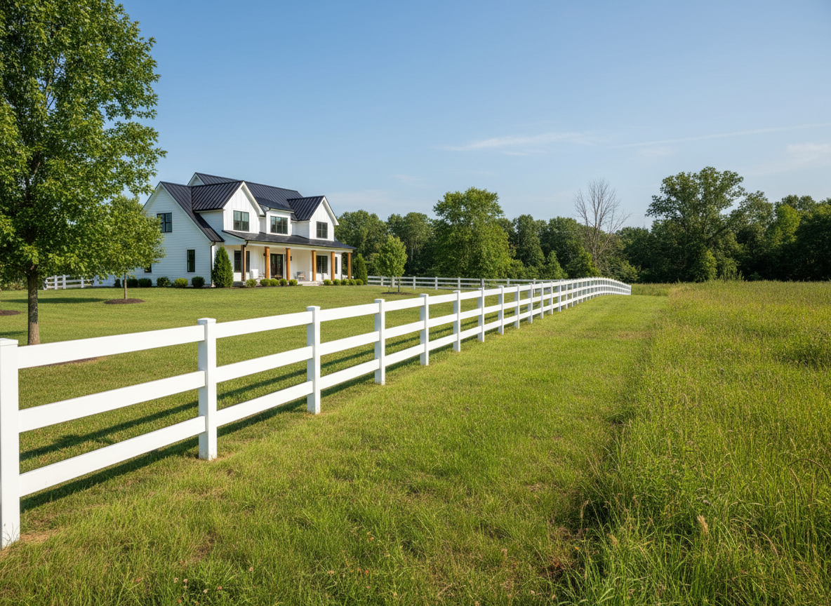 RANCH RAIL STYLE VINLY FENCING