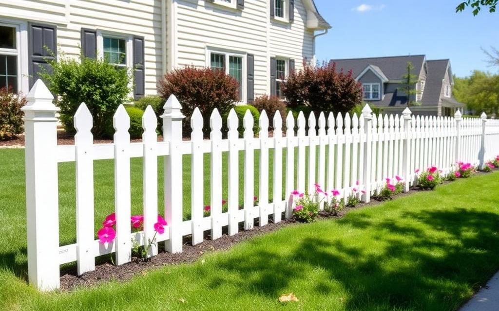 Vinyl Picket fence installed by D2K Fence and Landscape