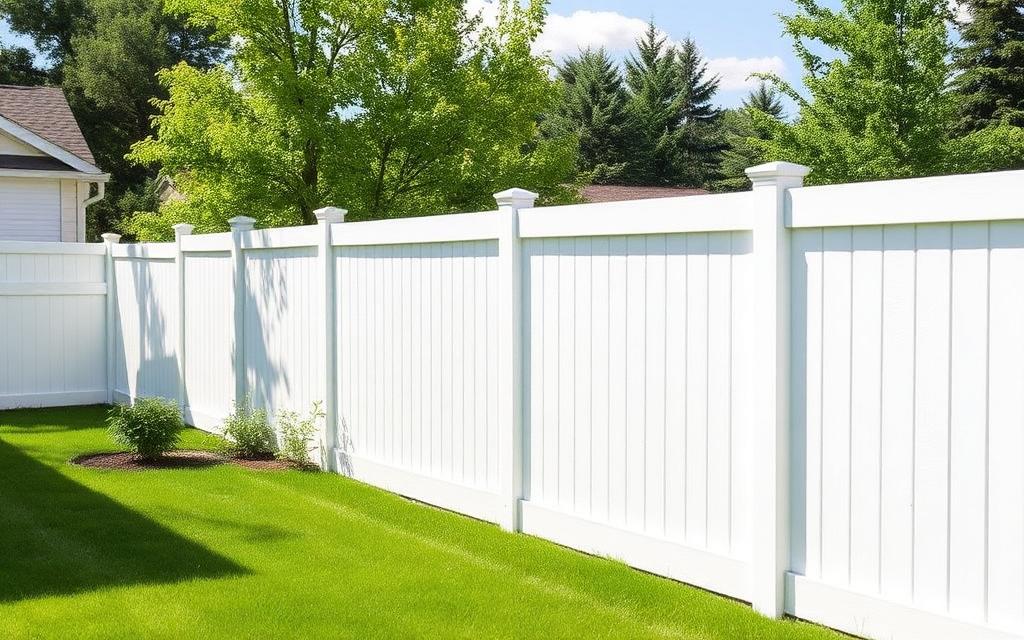 Vinyl Privacy fence installed by D2K Fence and Landscape